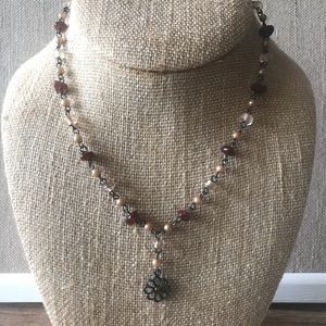 Flower & Bead Necklace